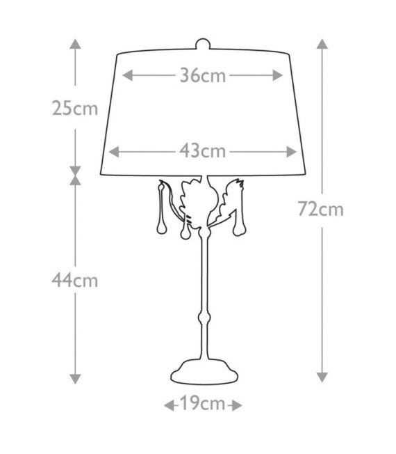 Amarilli table lamp Steel lampshade, K9 cut glass Bronze