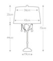 Lampe de table Amarilli Abat-jour en acier,verre taillé K9 Bronze