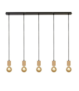 Suspension Spinny Acier doux Noir mat, naturel