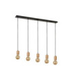 Spinny pendant light Mild steel Matt black, natural
