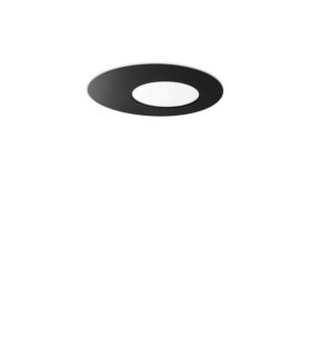 Plafoniera Iride Metallo, Plastica Nera