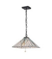 Alderley pendant light Steel, art glass Period bronze