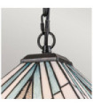 Alderley pendant light Steel, art glass Period bronze