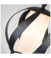 Quoizel pendant light Steel, opal frosted glass Old Black