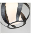 Suspension Quoizel Acier,verre dépoli opale Vieux Noir