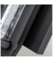 Applique murale extérieur Merrill Aluminium,verre grainé transparent Noir