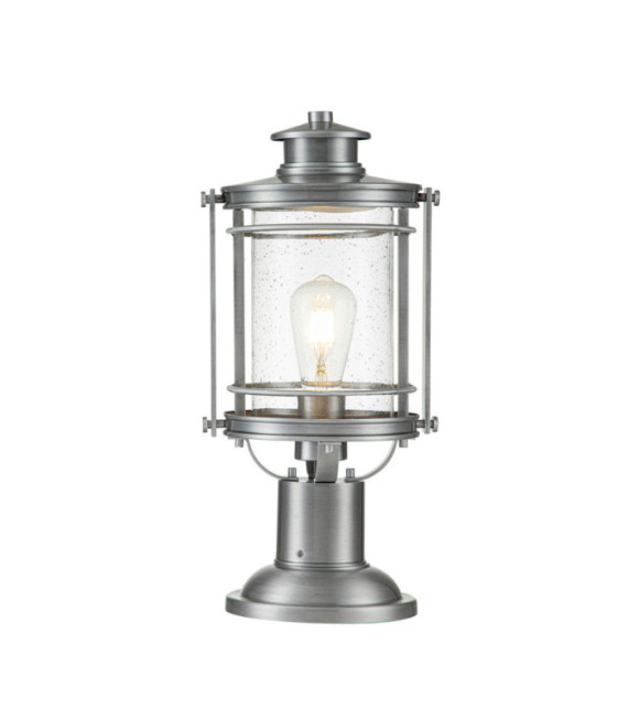 Lampada da terra per esterni Quoizel Alluminio, acciaio, vetro granulato trasparente Alluminio industriale