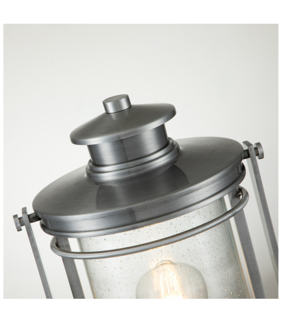 Lampada da terra per esterni Quoizel Alluminio, acciaio, vetro granulato trasparente Alluminio industriale