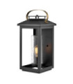 Hinkley outdoor wall light Transparent seeded glass, EPMM (plastic composite, stone) Black