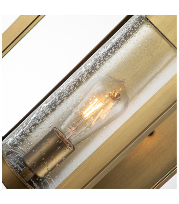Hinkley outdoor wall light Clear seeded glass, EPMM (plastic composite, stone) Painted aged brass