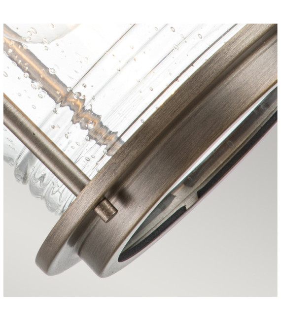 Kichler exterior wall light Aluminum, brass, transparent grained glass Burnished bronze