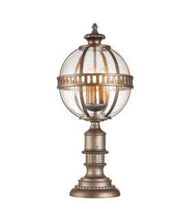 Kichler Stehleuchte für den Außenbereich, Aluminium, Messing, klares Saatglas, brünierte Bronze