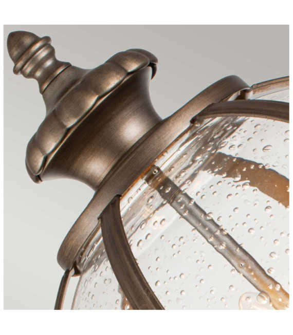Lámpara de pie para exterior Kichler Aluminio, Latón, Vidrio semilla transparente Bronce bruñido