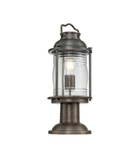 Lampe sur pied extérieur Kichler Aluminium,laiton,verre grainé transparent Bronze bruni