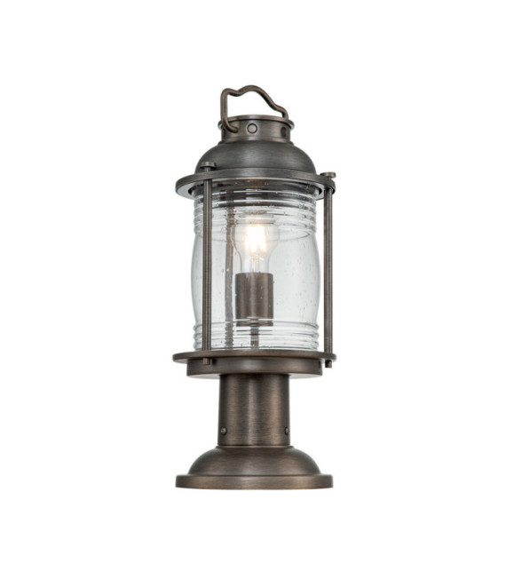 Kichler Stehleuchte für den Außenbereich, Aluminium, Messing, klares Saatglas, brünierte Bronze