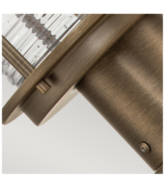 Kichler Stehleuchte für den Außenbereich, Aluminium, Messing, klares Saatglas, brünierte Bronze