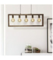 Oblong pendant light Mild steel Rustic brown