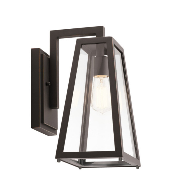 Kichler Outdoor Wall Light Glass, Aluminum Rubbed Bronze