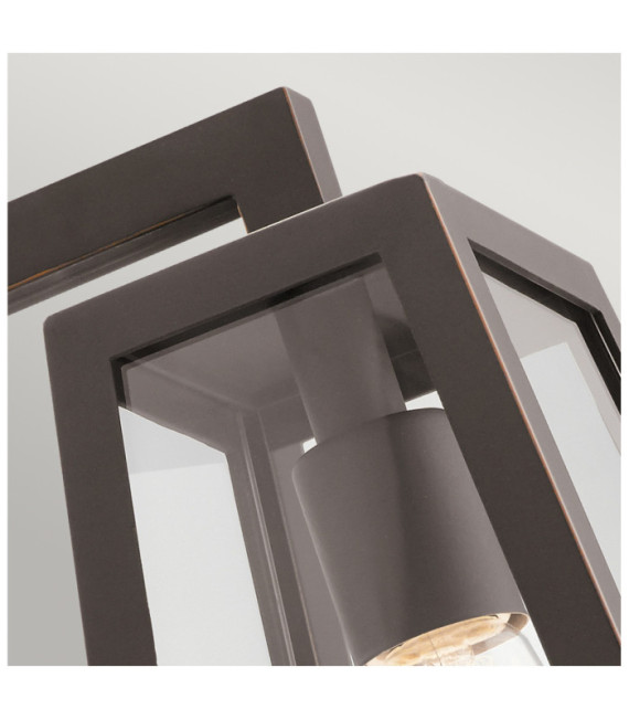 Kichler Aplique de exterior de cristal, aluminio, bronce frotado