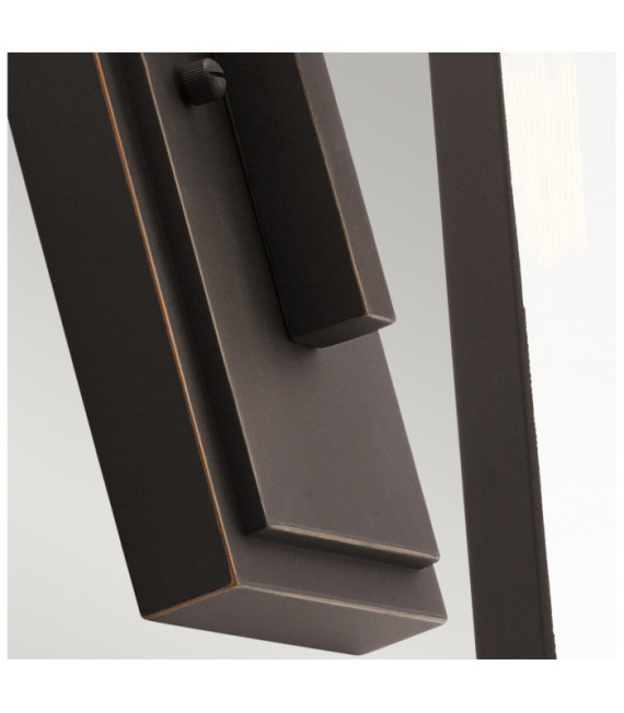 Kichler Aplique de exterior de cristal, aluminio, bronce frotado
