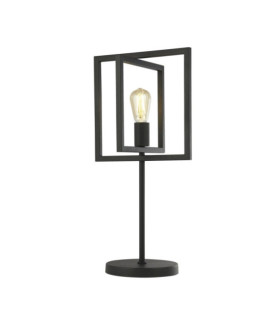 Plaza Tischlampe Baustahl Sand Schwarz