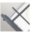 Feiss exterior wall light Aluminum, steel, transparent grained glass Textured black