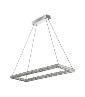 Lampada a sospensione a LED Clover. Acciaio inossidabile cromato