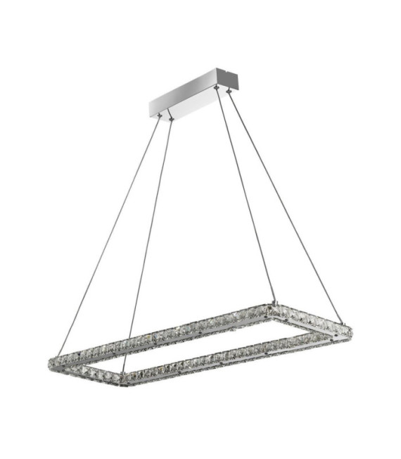 Lámpara colgante LED Clover Acero inoxidable Cromo