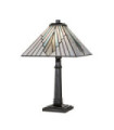 Lampe de table Alderley Acier,verre d'art Bronze d'époque