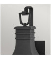 Beacon exterior wall light Transparent seeded glass, Museum aluminum Black
