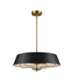 Luella Pendant Light Black Steel, Brass