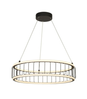 Suspension Circolo Aluminium,acier doux Blanc, sable noir