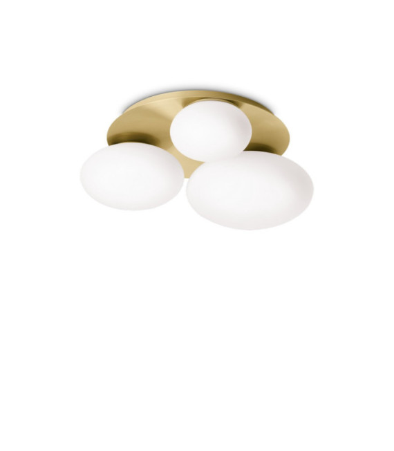 NINFEA Ceiling Light Glass, Metal Brass