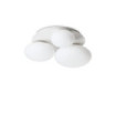 NINFEA Ceiling Light Glass, White Metal