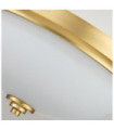 Feiss Ceiling Light Opal Glass, Brushed Brass Steel