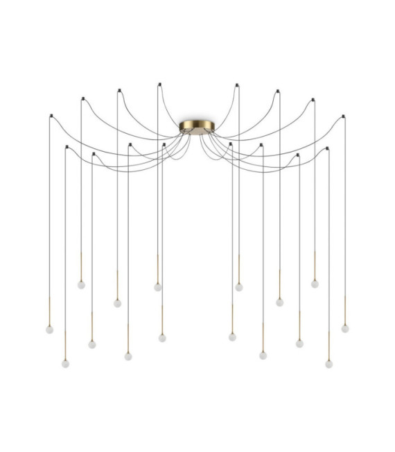 Suspension LUCCIOLA Verre,Métal Laiton