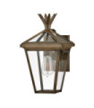 Palma exterior wall light Aluminum, transparent glass Burnished bronze