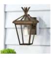 Palma exterior wall light Aluminum, transparent glass Burnished bronze