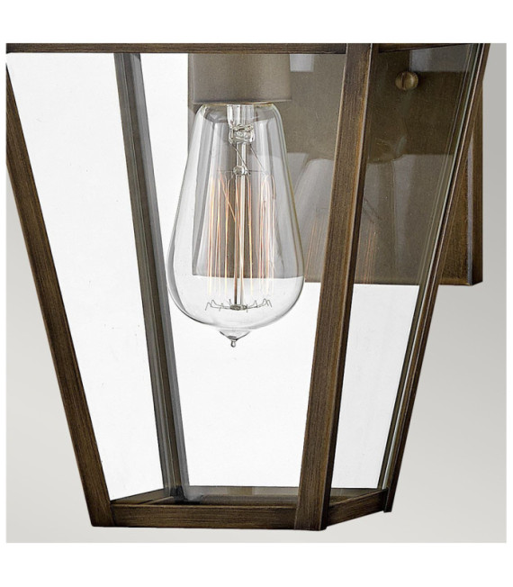 Außenwandleuchte Palma Aluminium, transparentes Glas Brünierte Bronze