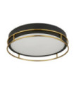 Ceiling light Bathroom Phoenix Mild steel, glass Black