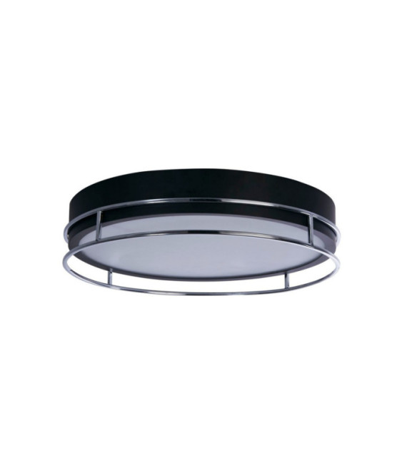 Plafoniera Bagno Phoenix Acciaio dolce, vetro Nero