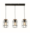 Suspension Vision Acier doux Bois, Noir Mat