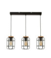 Suspension Vision Acier doux Bois, Noir Mat