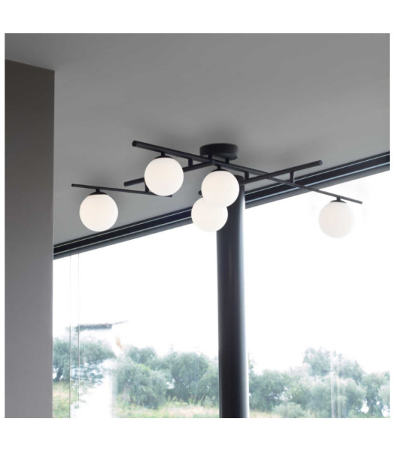 Atlas Ceiling Light Glass, Metal Brass