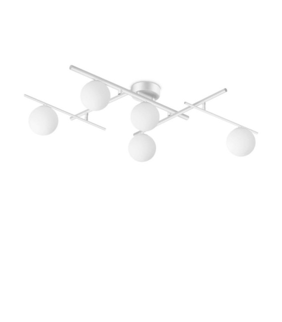 Atlas Ceiling Light Glass, White Metal