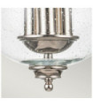 Pickering pendant light Transparent grained glass, Polished nickel steel