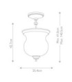 Suspension Pickering Verre transparent à grains,acier Nickel poli