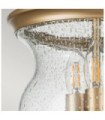 Pickering pendant light Transparent grained glass, steel Painted natural brass