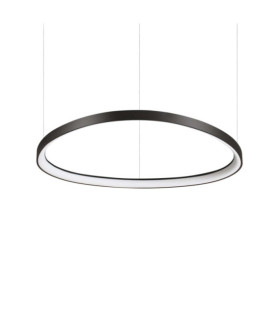 Lampada a sospensione LED Gemini in metallo, plastica nera