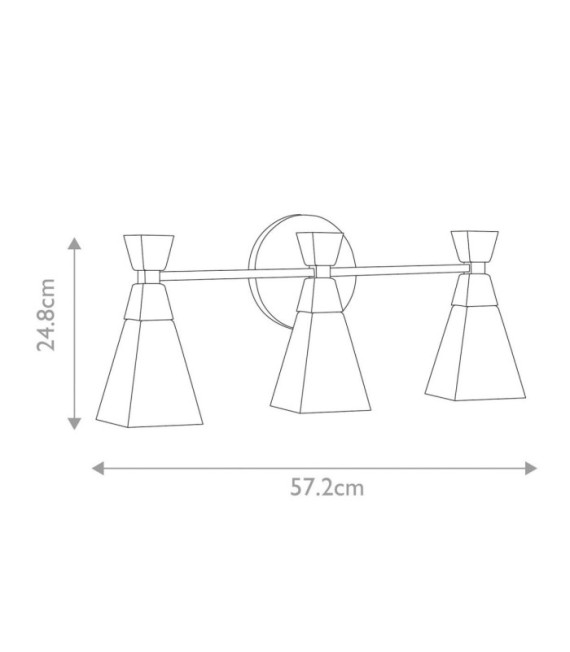 Bowtie Badezimmer-Wandleuchte, Opalglas, mattschwarzer Stahl